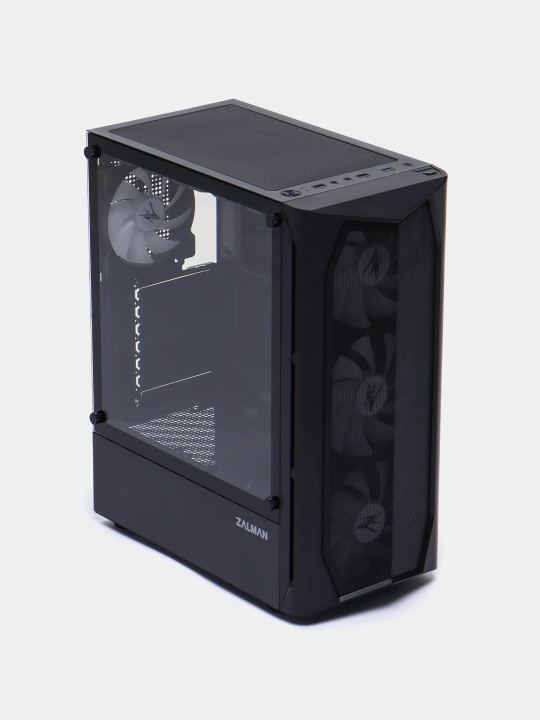 Компьютерный корпус Zalman N4 N4REV.1, 6 кулеров в комплекте, стекло, RGB подсветка