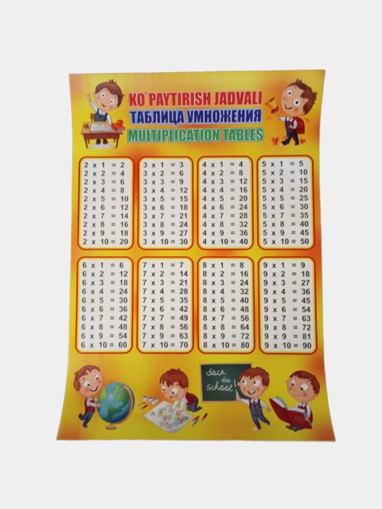 Обучающий плакат для детей, азбука в картинках, цифры, карта мира, карта Узбекистана