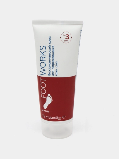 Крем Avon Foot Works для потрескавшейся кожи стоп, восстанавливающий, 75 мл - 