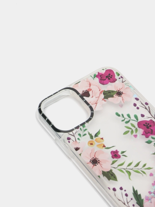 IPhone 11, 12, 13, Pro, Pro Max uchun suyuq yaltiroq shaffof g‘ilof, stressga qarshi