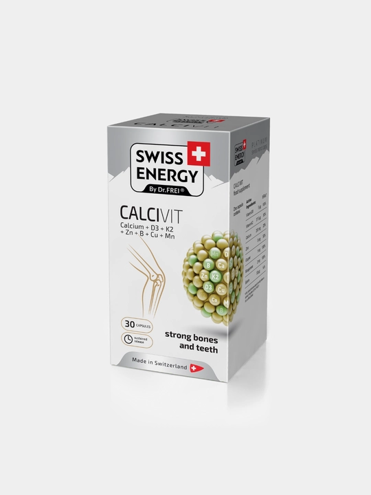 Kalsiy d 3  Swiss Energy CALCIVIT, vitamin, kaltsiy magniy d 3 vitamini, 30 dona