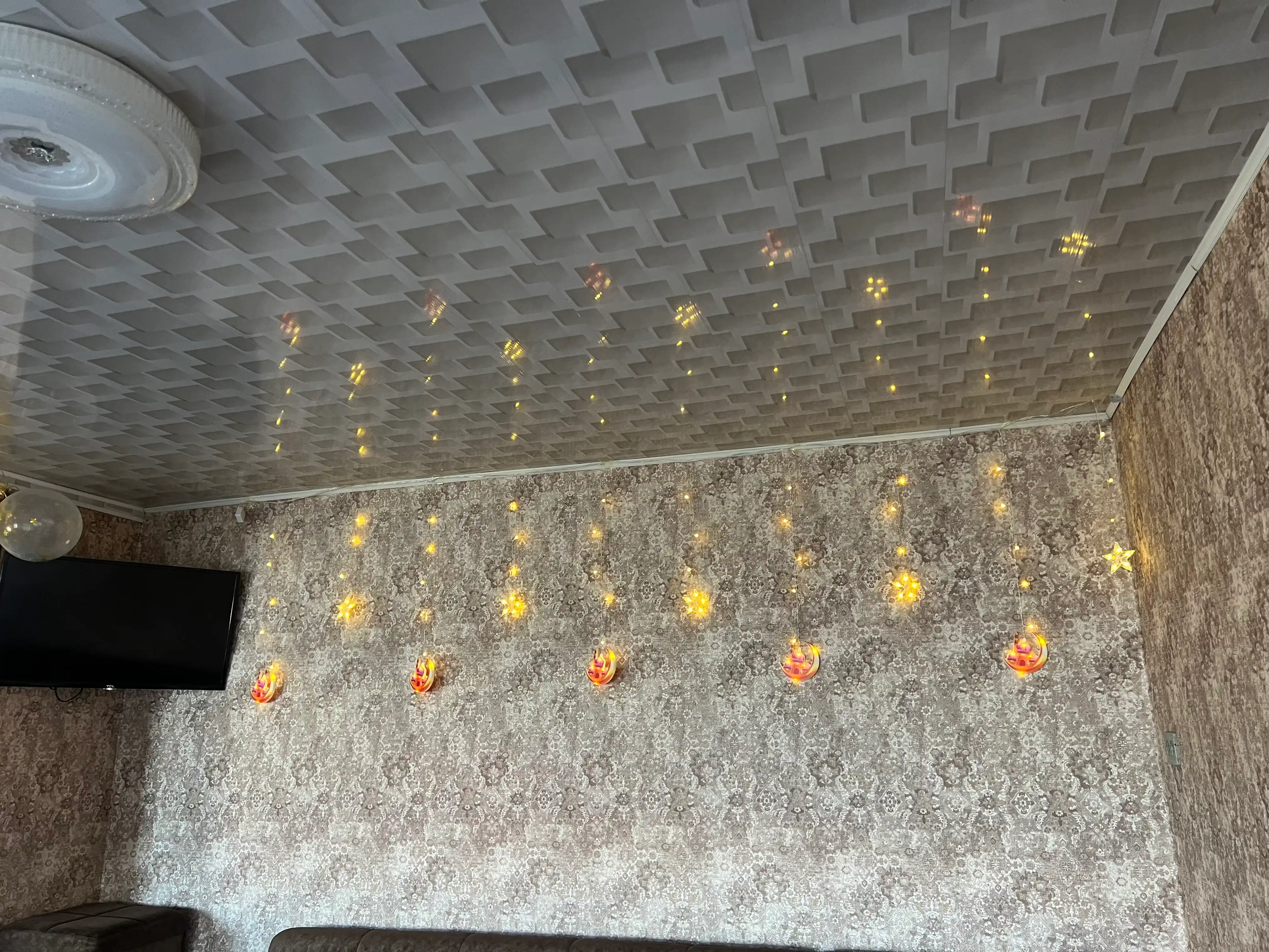Гирлянда Ramadan LED, луна со звездами, легкая