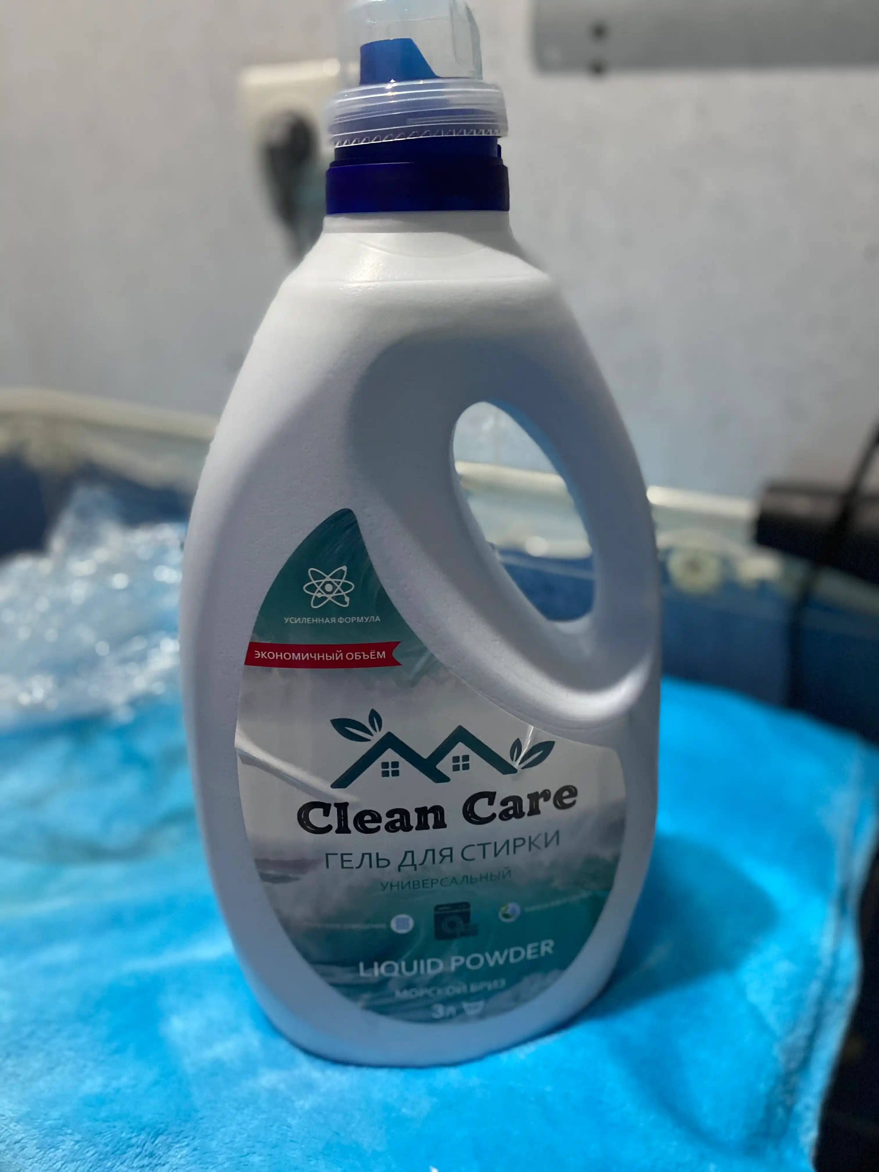 Гель для стирки Clean Care, 3л, универсальный, автомат, жидкий порошок