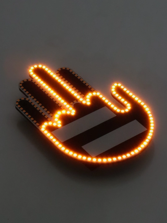 LED Gesture svetodiodli sariq rang qo'l avtomobil oynasi uchun, qo'l ishorasi AutoSTARled