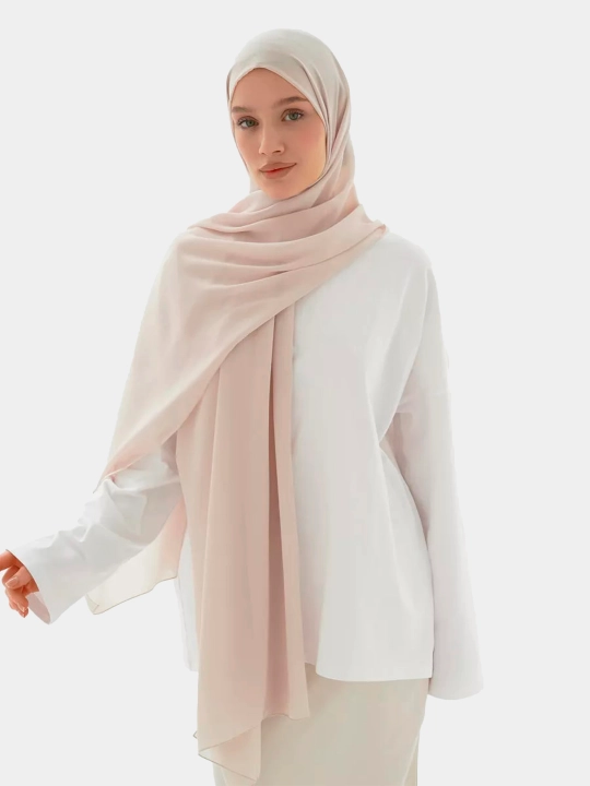 Ayollar sharfi va ro'moli, shifonli, hijob, haj va umra uchun mos