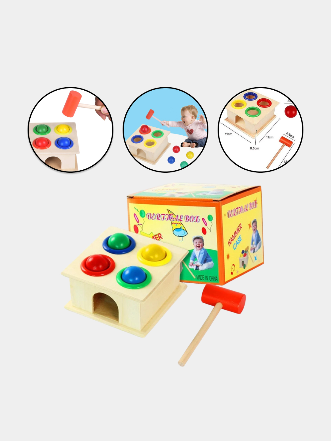 Бизиборд, детская развивающая игрушка, набор для детей, стучалка ...