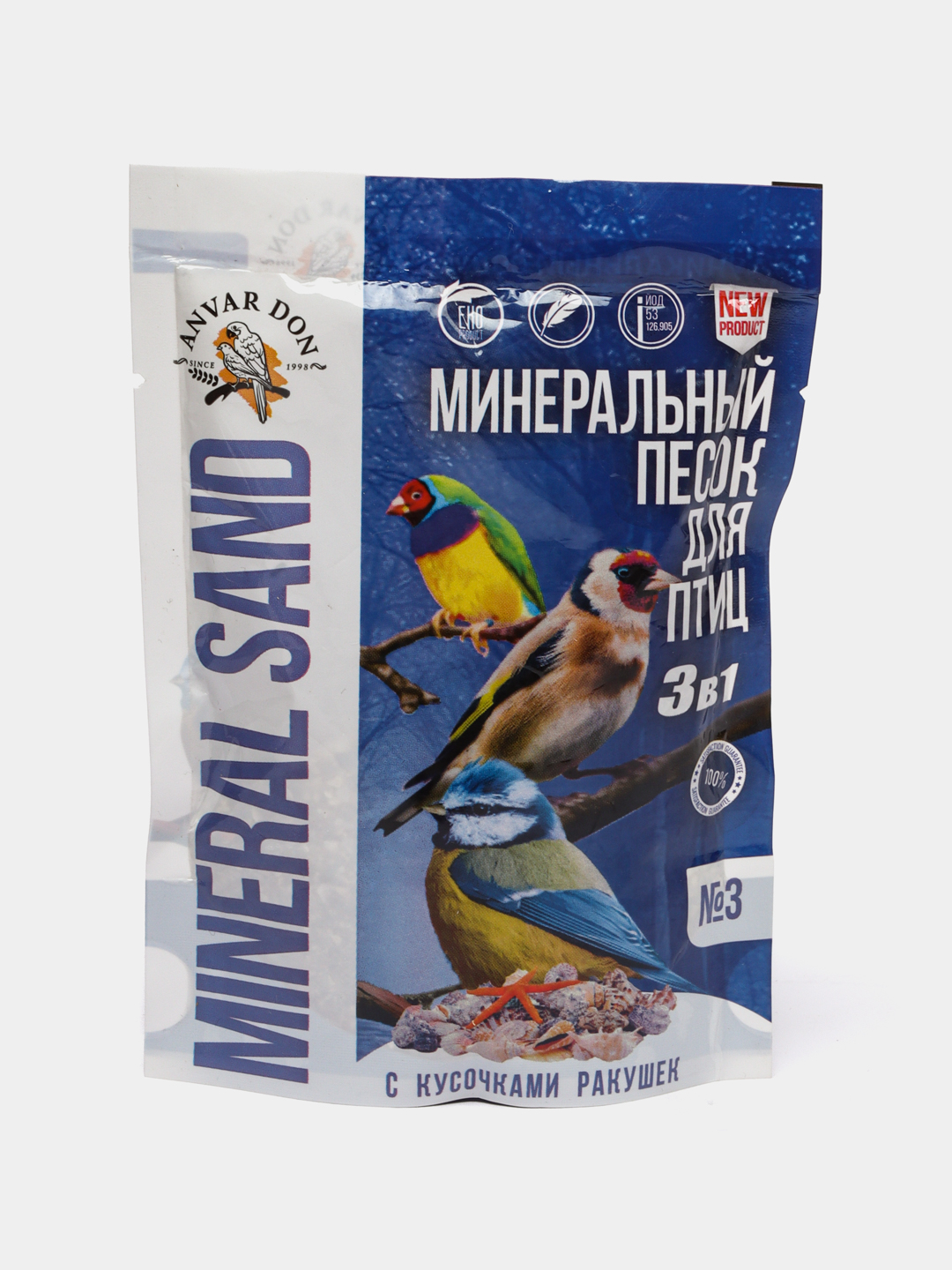 Минеральный песок для птиц, 3 в 1 "2 шт"