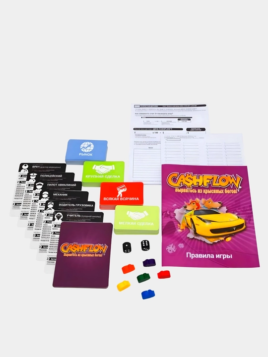 Настольная игра Cashflow, денежный поток, вырвись из крысиных бегов