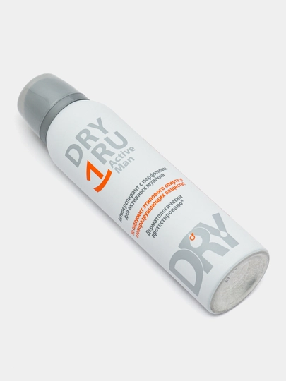 Parfyum bilan antiperspirant DRY RU Active Man, erkaklar uchun, 150 ml