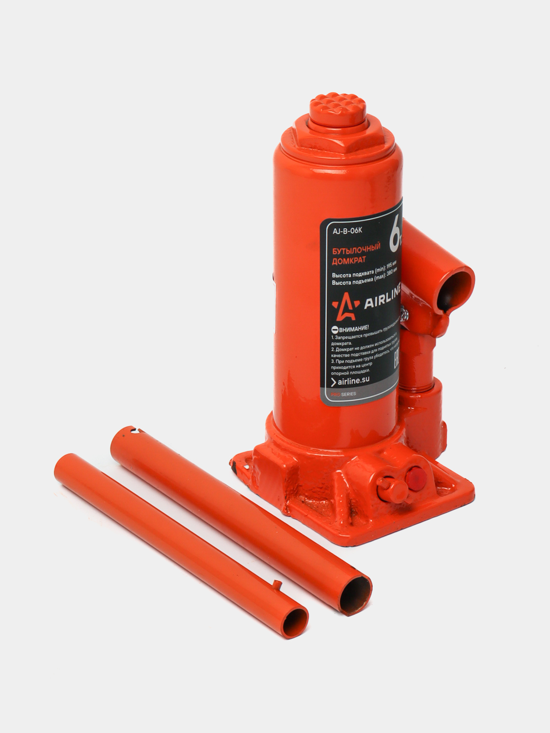 Domkrat butulka formali 6t PRO qutida, MIN - 195 mm, MAX - 380 mm, AJ-B-06K - 