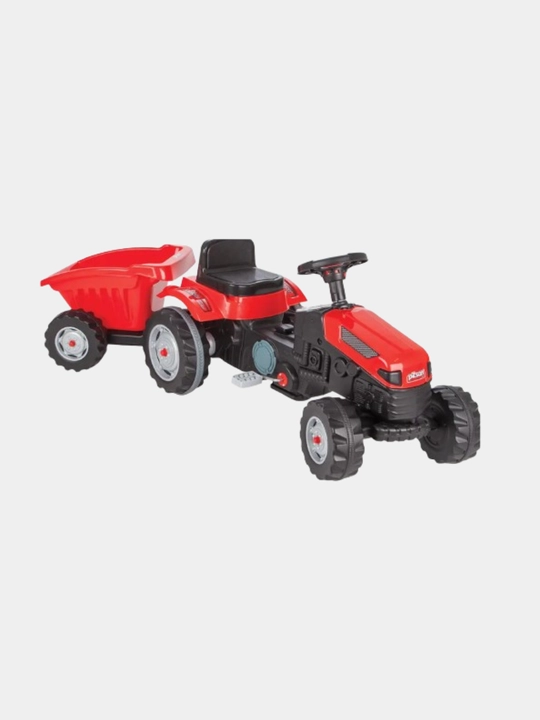 Pilsan pedal mashinasi Traktor, yashil, qizil, 3 yoshdan 8 yoshgacha, 95 * 51 sm, 50 kg gacha - 