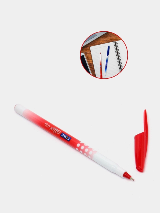 Шариковая ручка Linc "Offix" 1.0 мм, красная, 2 шт - 
