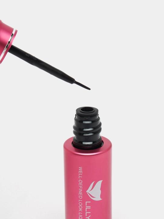 Подводка для глаз LillyKay Deep Black Eyeliner, тонкая кисточка, Корея