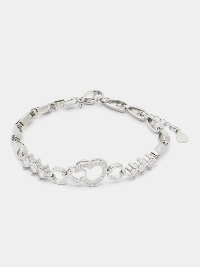 Серебряный браслет женский, 925 проба — KUMUW-BRASQZ-БЕЛЫЙ