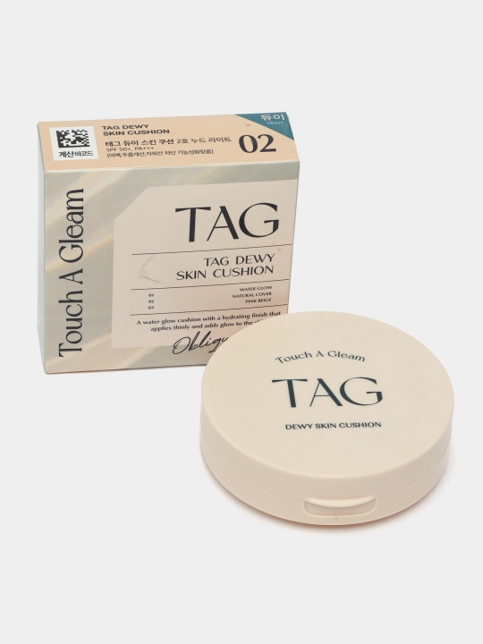 Кушон для лица с ярким эффектом Tag Dewy Skin Cushion SPF50+, Корея - 