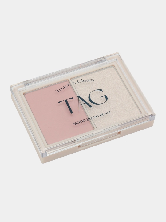 Yuz uchun rumyana va haylayter 2-1  paletka Tag Mood Blush Baem 02 Fair Mauve