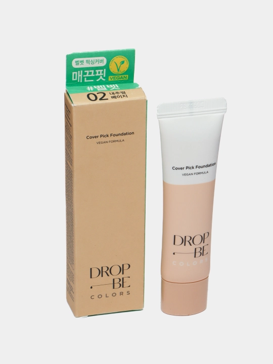 The Saem Тональная основа для лица Drop Be Colors Cover Pick Foundation 02 Natural Beige