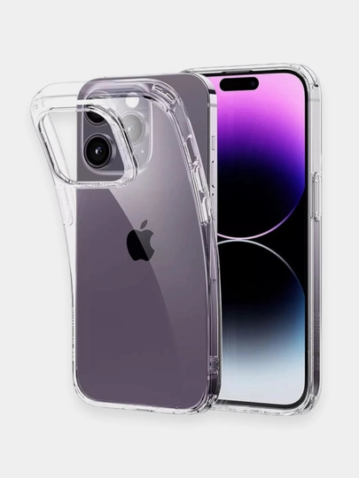 Chexol iPhone 7, 8, XR, XS, 11,12,13,14,15,16,17,Pro,Max,Plus,Mini uchun,silikonli,shaffof