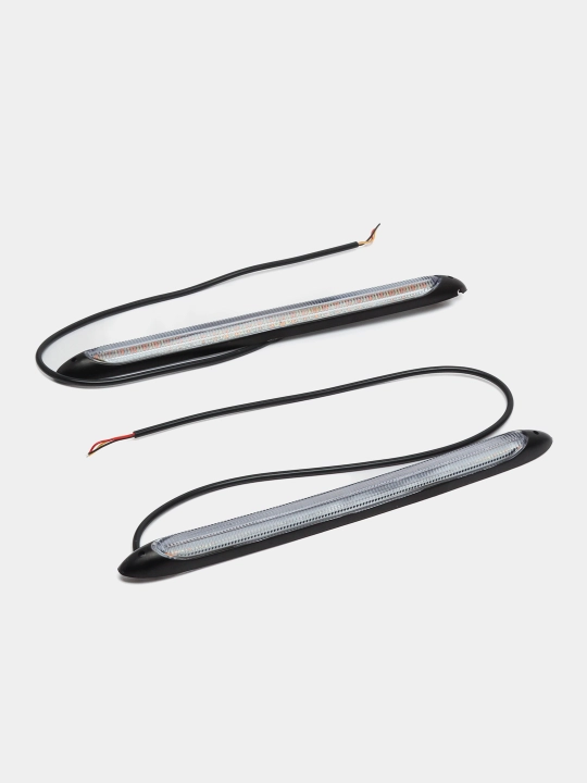 Автомобильный LED свет, белый и жёлтый, мигает, 23 см / 27 см, 2 пары