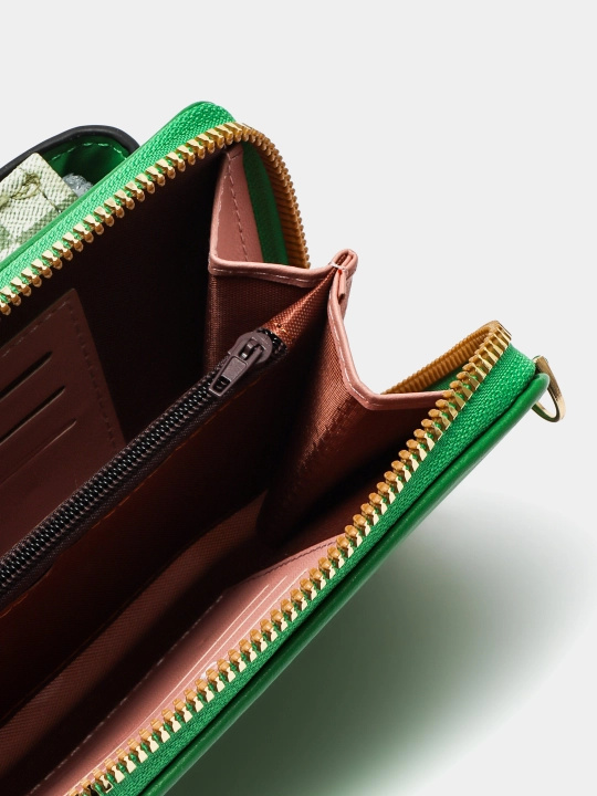 Женская сумка кошелек на замке, клатч через плечо с ремешком для телефона, наличных и карт