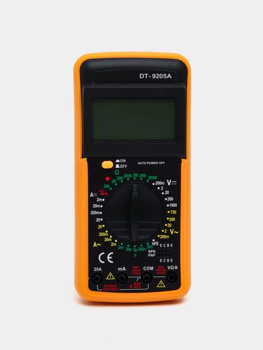 Multimetr raqamli DT9205A, ovozli qo'ng'iroq bilan