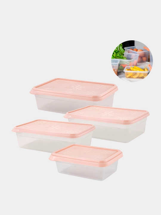 Набор контейнеров для продуктов для заморозки и микроволновки Plast Team Bergen - 