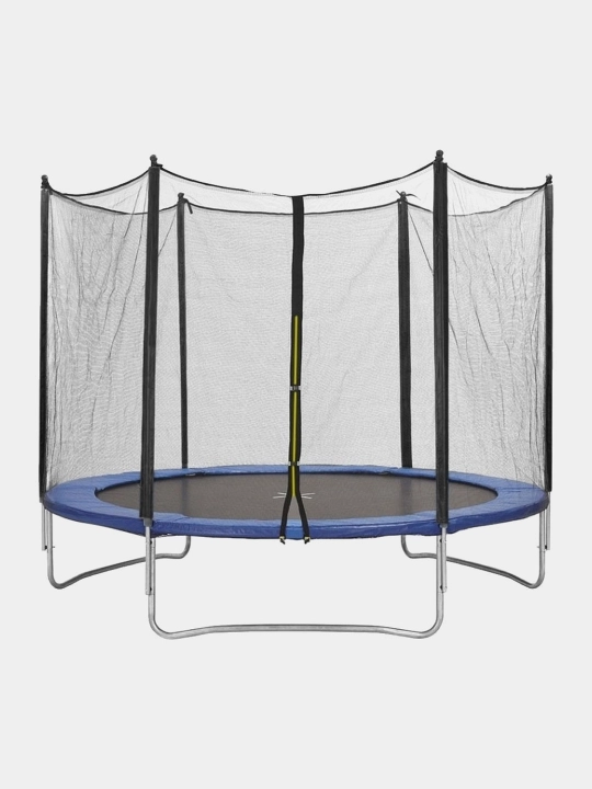 Ramkali batut Trampolin 6 fut Jump N Joy, 183 sm, himoya tarmog'i bilan