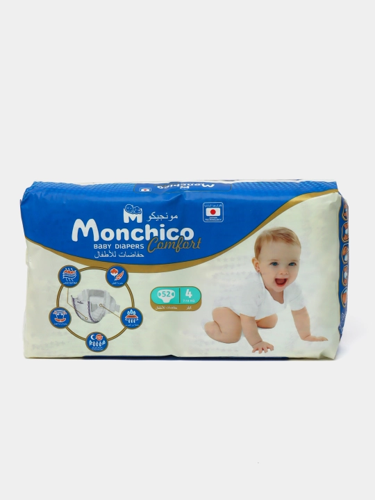 Подгузники детские Monchico Comfort размер 4, (7-14 кг), 52 шт