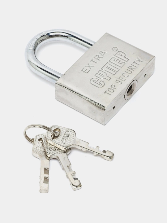 Навесной замок, стальной, для гаража, 3 ключа, Extra Top Security - 