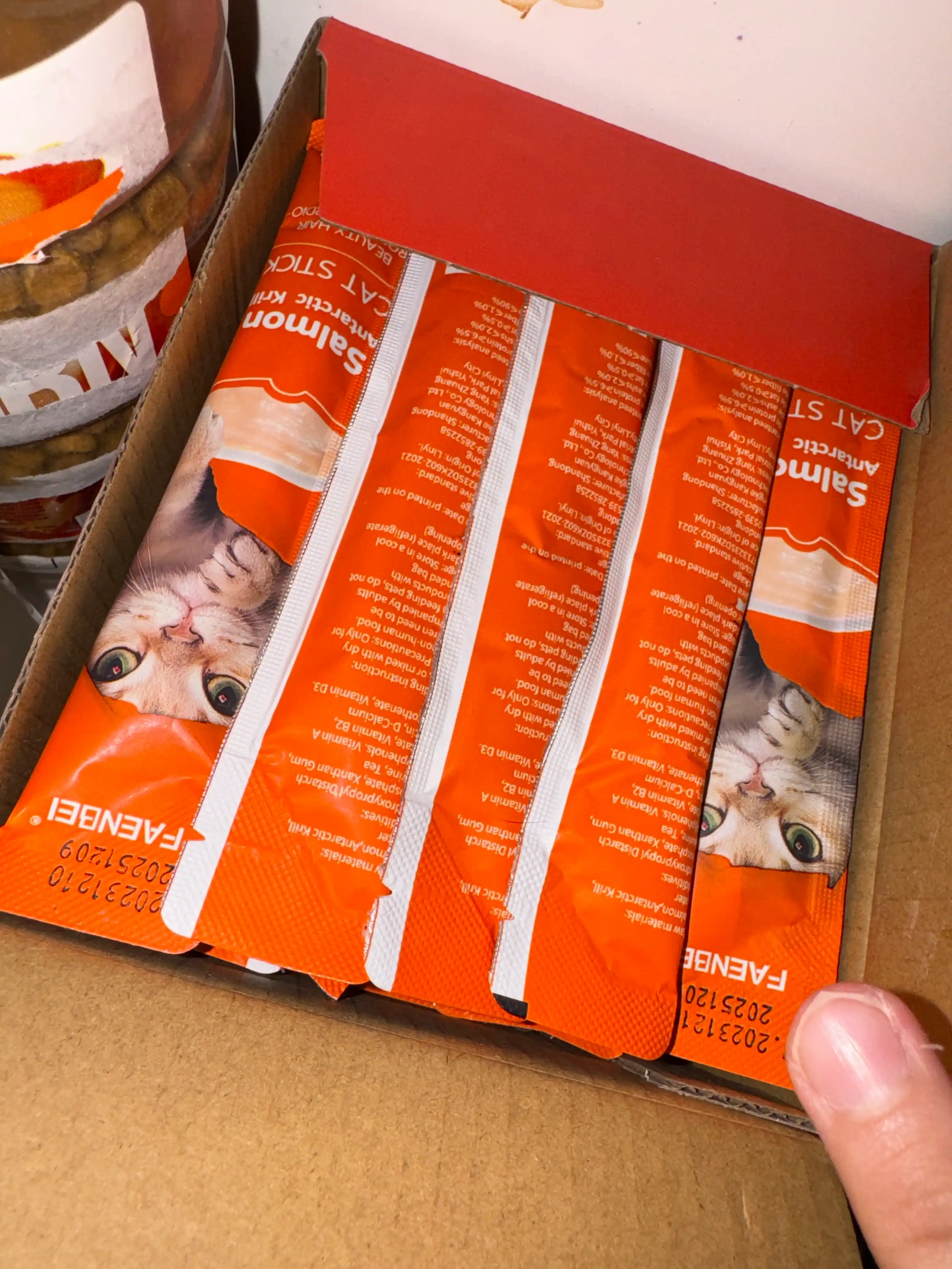 Shirinlik mushuklar uchun Pet Snacks, 60 dona korobkada