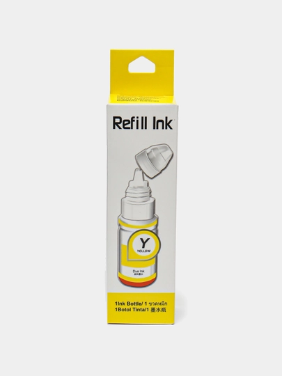 Водорастворимые чернила Refil Ink Gl-490 Yellow для принтеров Canon G1400/2400/3400/4400