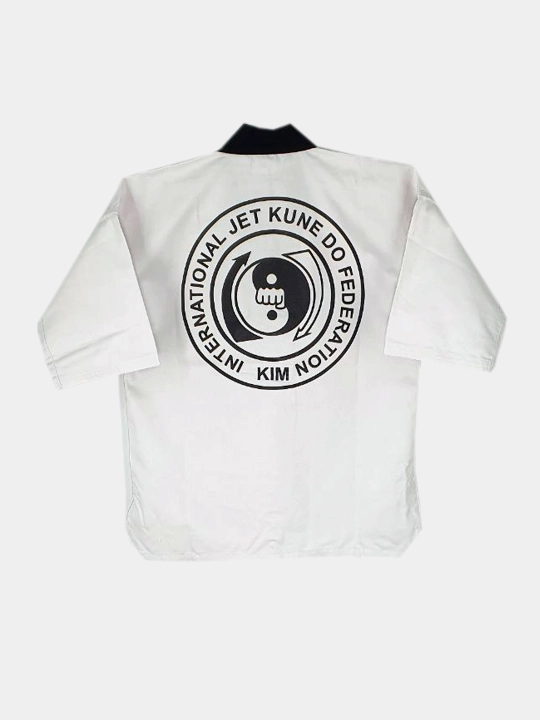 Djit kun do uchun kimono, usti oq, pasti qora