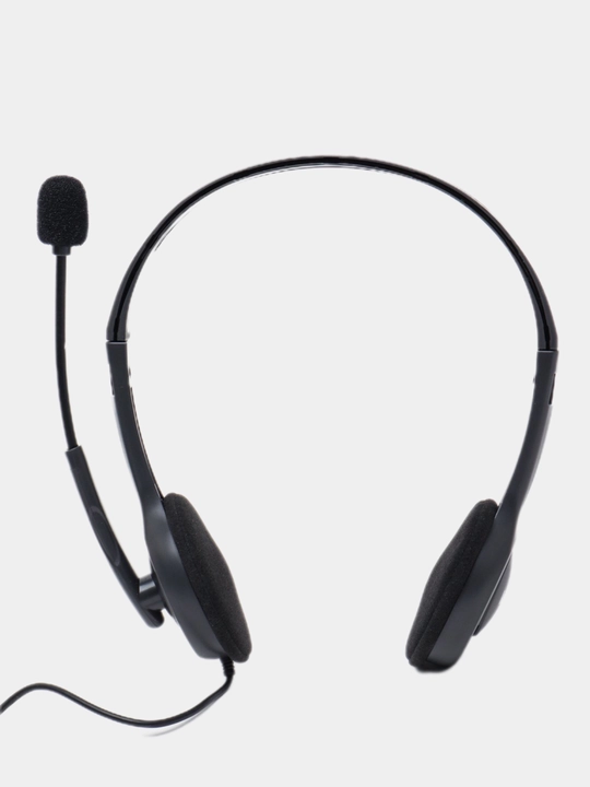 Quloqchinlar Logitech H110, mikrofonli kompyuter uchun, aux ulanishi