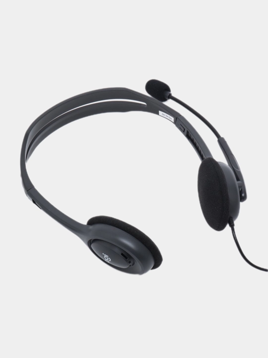 Quloqchinlar Logitech H110, mikrofonli kompyuter uchun, aux ulanishi