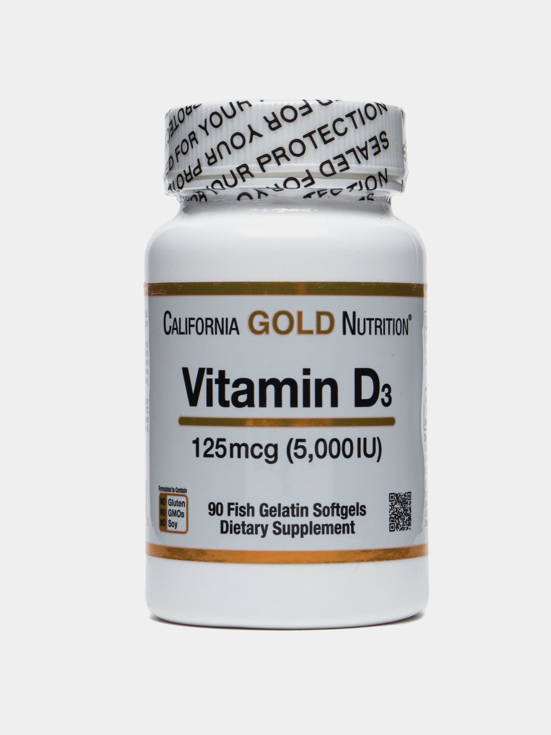 Витамин D3 California Gold Nutrition, 125 мкг 5000 IU, 90 капсул купить ...