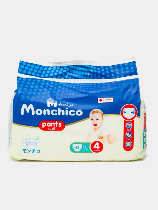 Monchico детский подгузники-трусики, размер №4 L, 6-12 кг, 42 шт