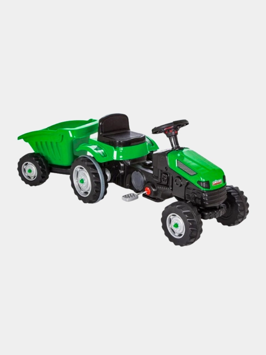 Pilsan pedal mashinasi Traktor, yashil, qizil, 3 yoshdan 8 yoshgacha, 95 * 51 sm, 50 kg gacha - 