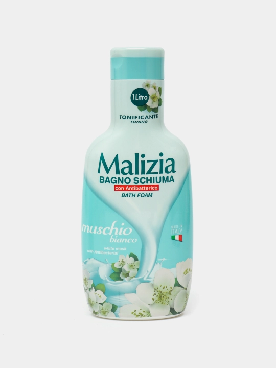 Гель-пена Malizia, для ванны и душа, с белым мускусом, 1 л