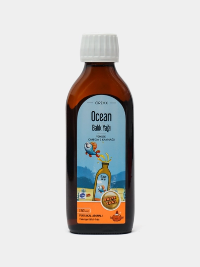 ORZAX Oсean Fish Oil Baliq yog'i siropi Omega 3, 150 ml