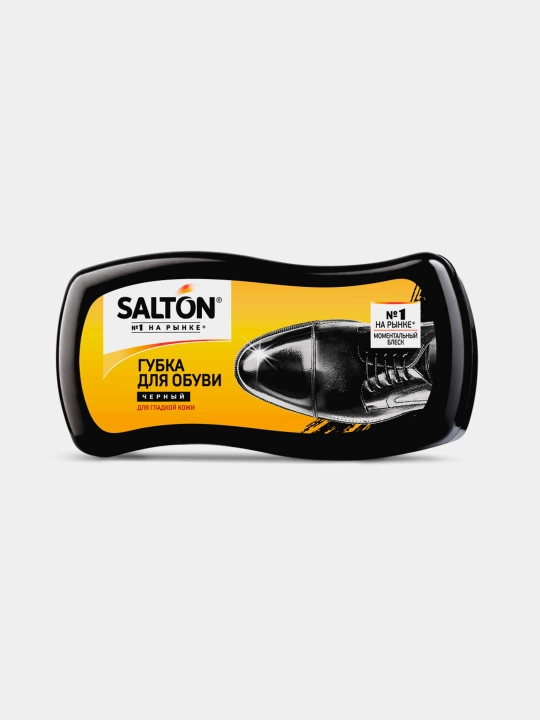 Губка волна для обуви Salton, из гладкой кожи, черный
