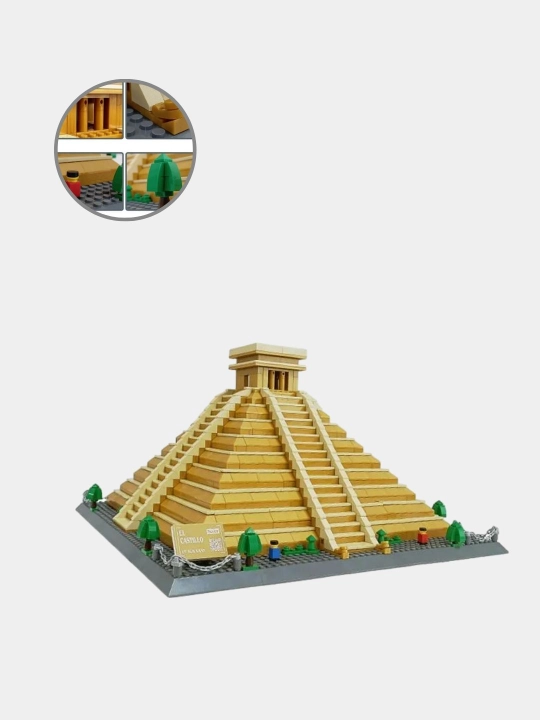 Конструктор Wange лего Храм-Замок Ванге, Кукулькан, Мексика lego Architecture, 1340 шт, 6225