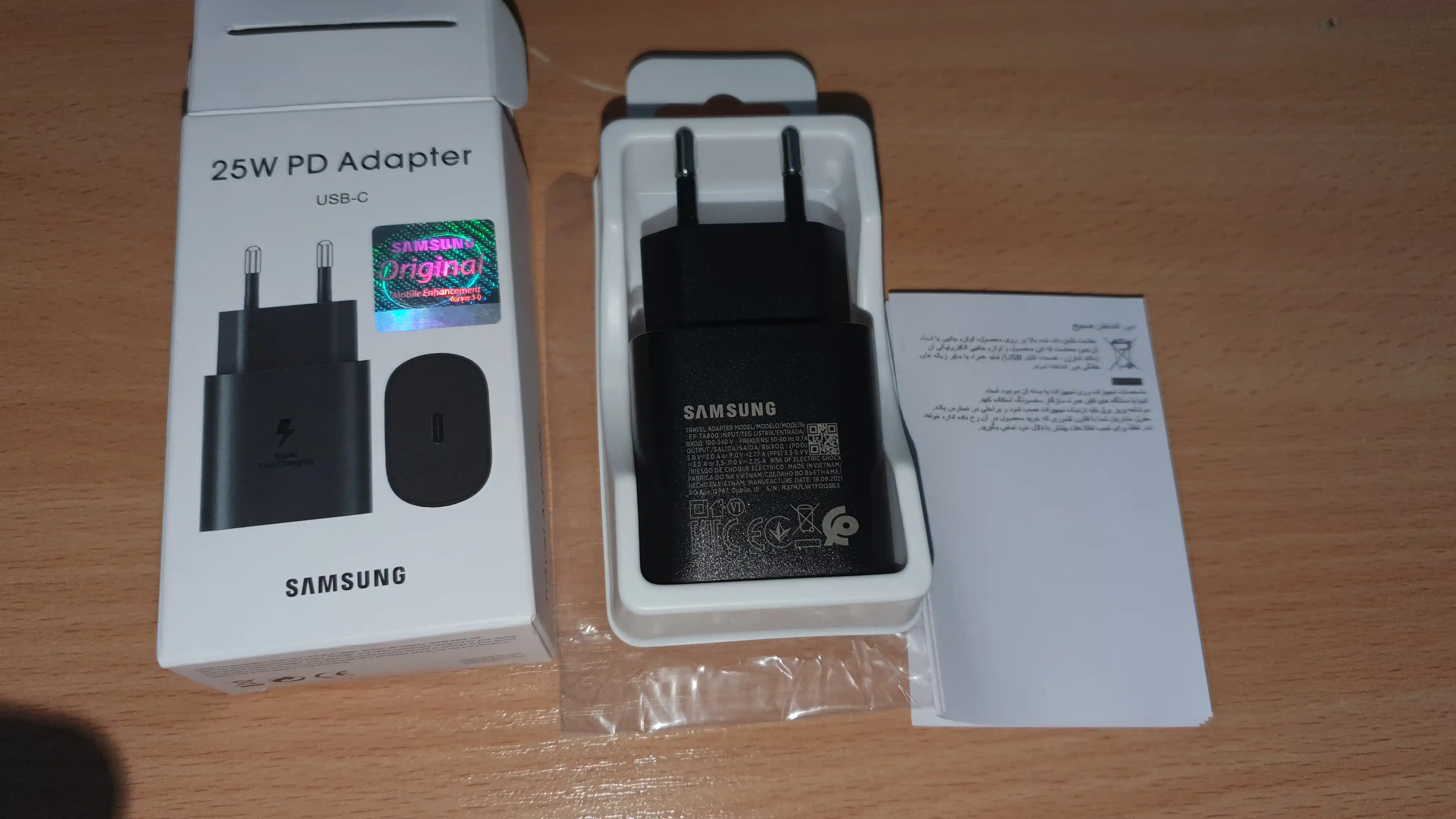 Зарядное устройство для Samsung PD, адаптер USB-C, c быстрой зарядкой, 25 Вт