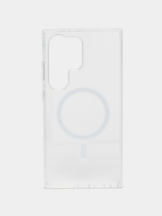 Чехол MagSafe для Samsung S24 Ultra/S24/S23FE/S23 Ultra, прозрачный, магнитный, силиконовый
