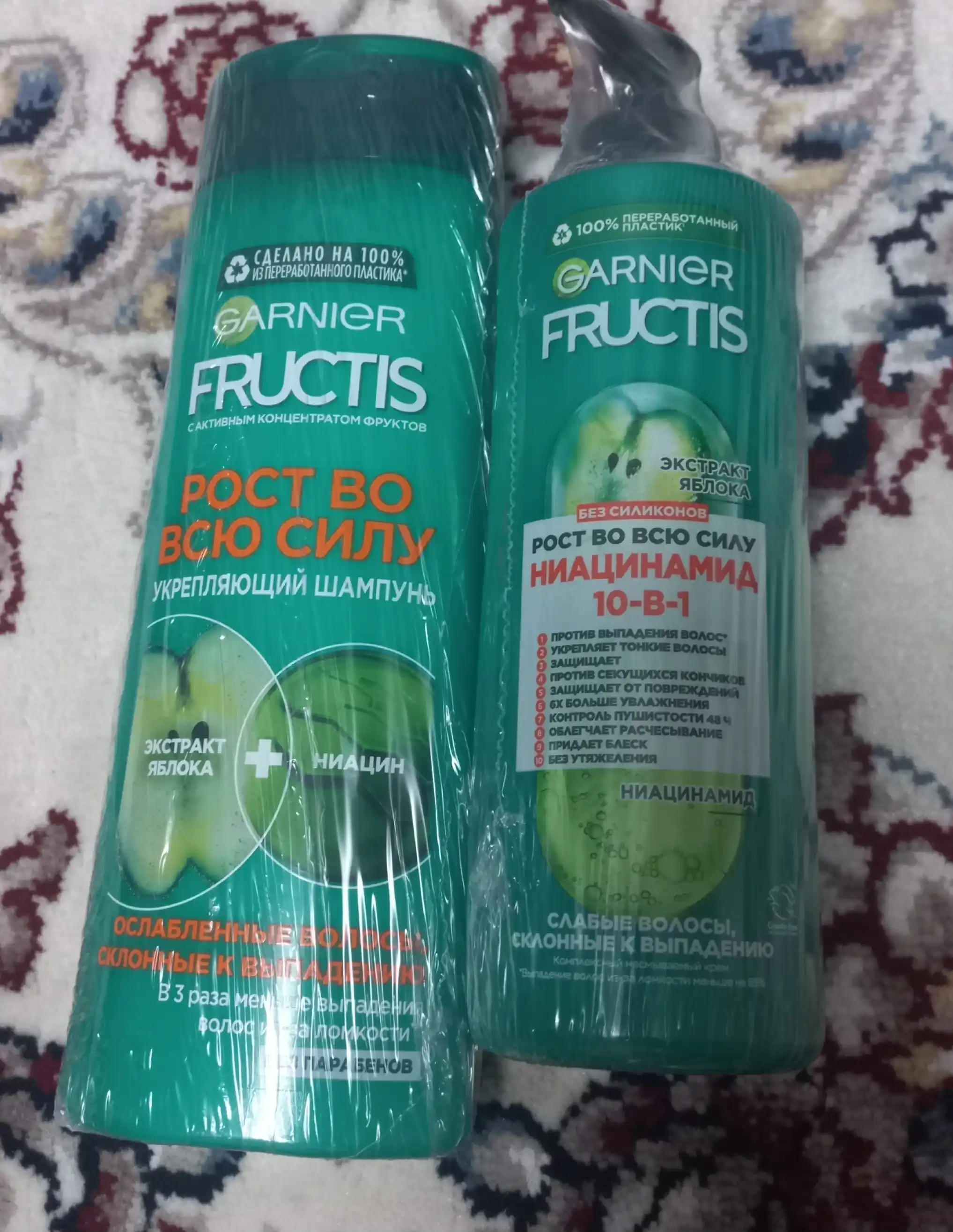 Murakkab, qoldiruvchi soch kremi Garnier Fructis o'sishi to'liq quvvat, 10 dona 400 ml
