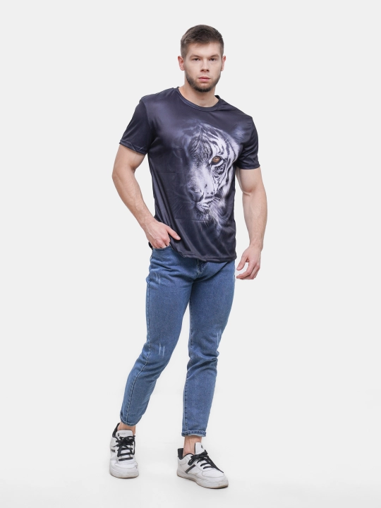 Футболка мужская до 6XL размера, с принтом 3D