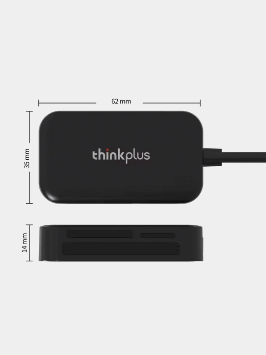 Lenovo Thinkplus USB 3.0 3 в 1 многофункциональная карта чтения, 5 Гбит