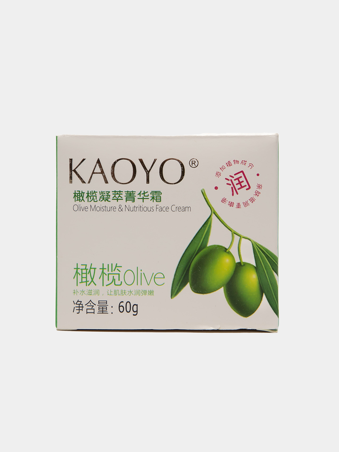 Крем для лица Kaoyo, увлажняющий, питательный, алоэ, улитки, оливы и зелёного чая, 60 г