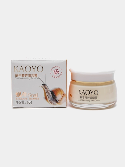 Крем для лица Kaoyo, увлажняющий, питательный, алоэ, улитки, оливы и зелёного чая, 60 г