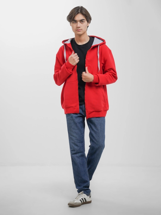 Zip tolstovka kapyushonli, uniseks, paxtadan XS-3XL