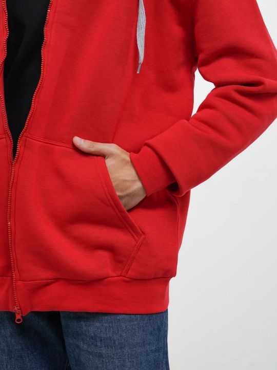 Zip tolstovka kapyushonli, uniseks, paxtadan XS-3XL